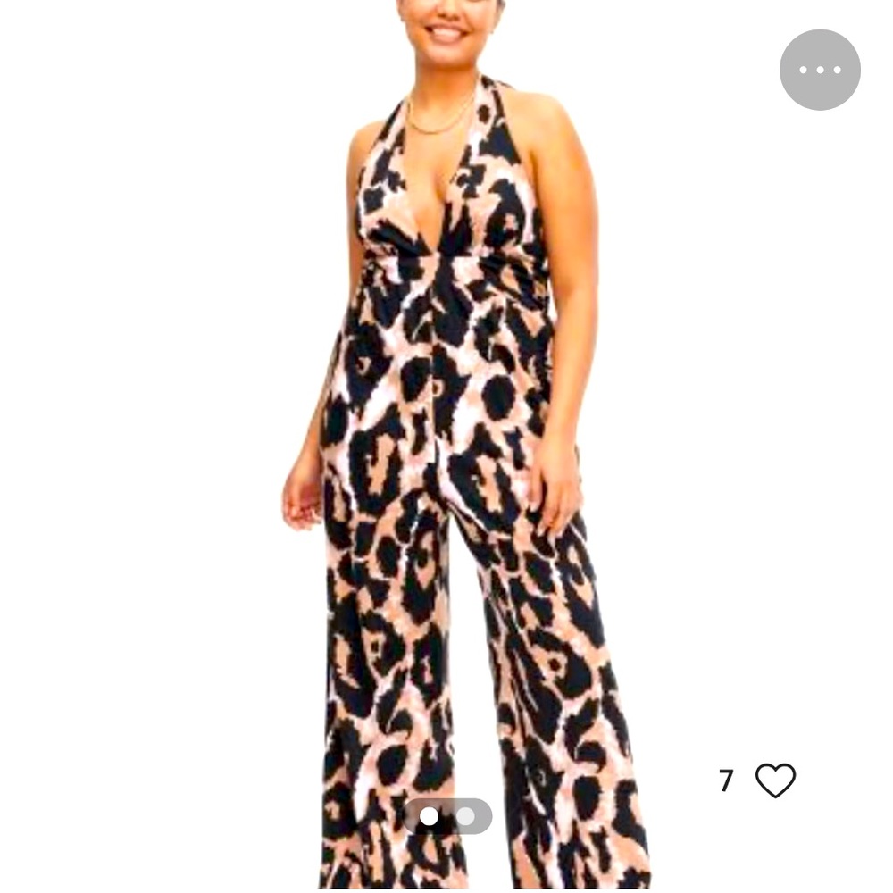 Diane Von Furstenberg Animal-Print Jumpsuit XS